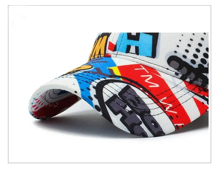 Cotton Spring Street Cap — Unisex Hip-Hop Flat Bill Baseball Hat