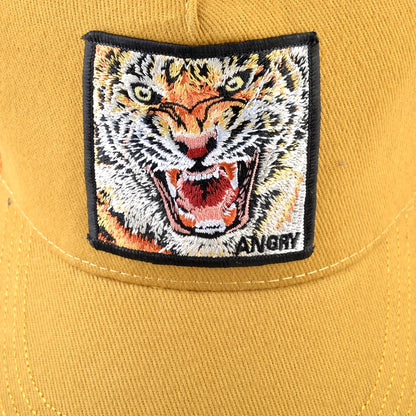Tiger Embroidery Patch Trucker Cap – Breathable Mesh Snapback Hat