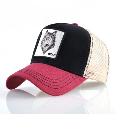 Wolf Embroidery Patch Trucker Cap – Snapback Hat