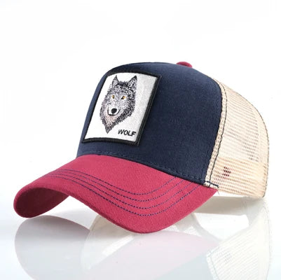 Wolf Embroidery Patch Trucker Cap – Snapback Hat