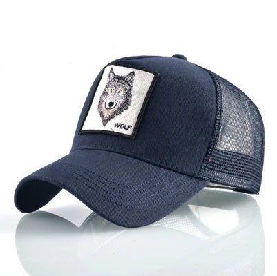 Wolf Embroidery Patch Trucker Cap – Snapback Hat