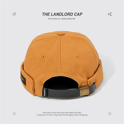 Retro Brimless Cap with Letter Label | Unisex Streetwear Beanie Hat