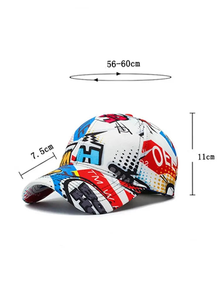 Cotton Spring Street Cap — Unisex Hip-Hop Flat Bill Baseball Hat