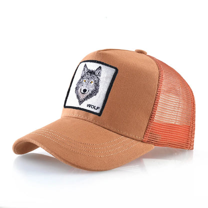 Wolf Embroidery Patch Trucker Cap – Snapback Hat