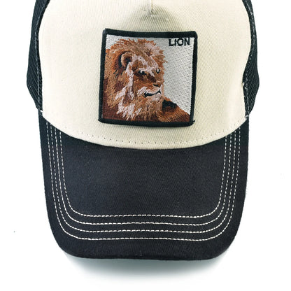 Baseball Cap With Lion Embroidery Patch Snapback | Streetwear Hip Hop Adjustable Hat