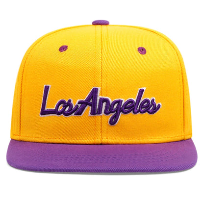 Los Angeles Embroidered Flat Brim Baseball Cap – Summer Outdoor Streetwear Hat
