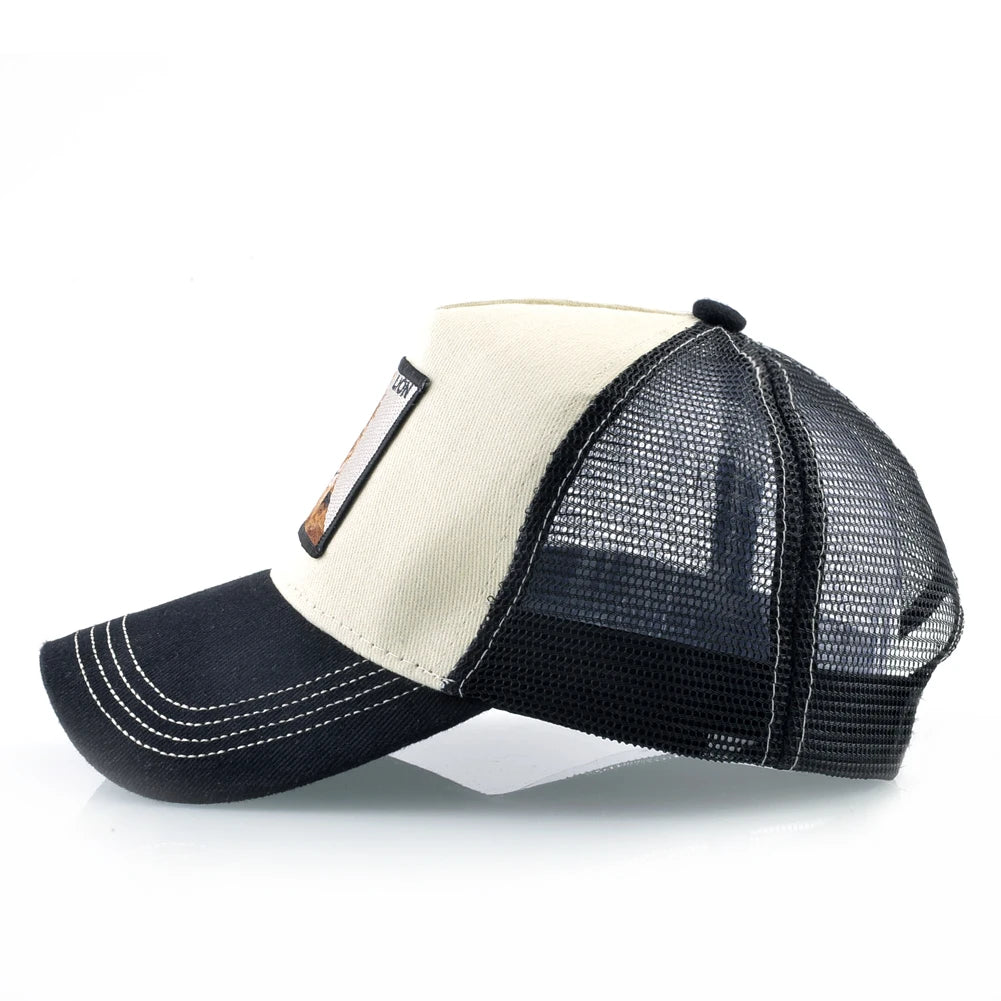 Baseball Cap With Lion Embroidery Patch Snapback | Streetwear Hip Hop Adjustable Hat