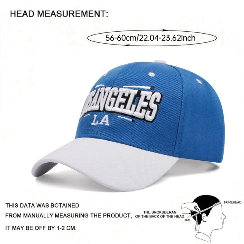 LOS ANGELES Embroidered Baseball Cap – Trendy Unisex Hip-Hop Streetwear Hat