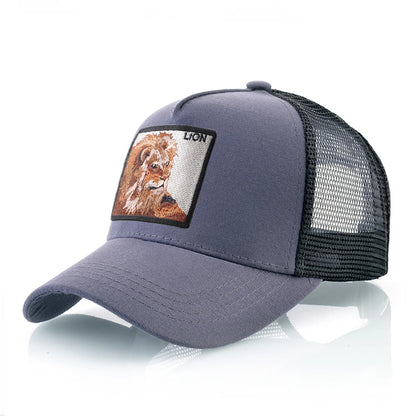 Baseball Cap With Lion Embroidery Patch Snapback | Streetwear Hip Hop Adjustable Hat