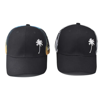 Baseball Cap with Coconut Tree Pattern