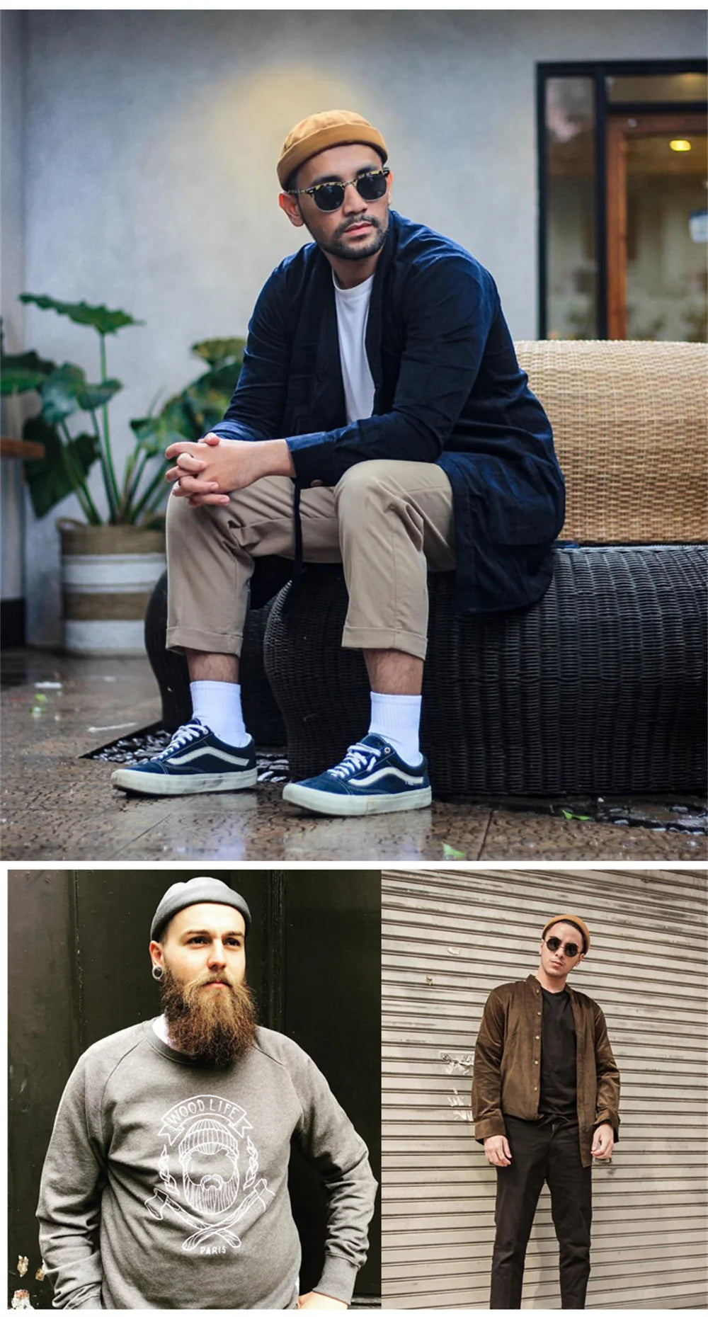 Retro Brimless Cap with Letter Label | Unisex Streetwear Beanie Hat