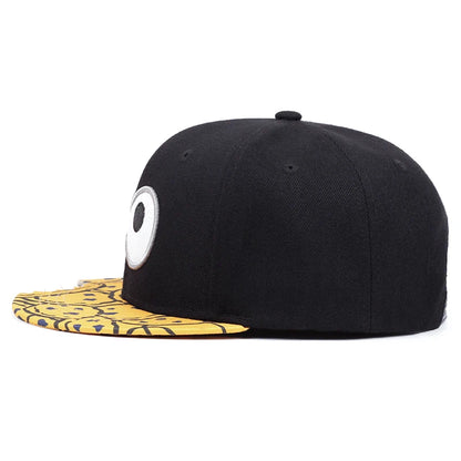 Funny Eye - Embroidered Flat Brimmed Unisex Baseball Hat, HipHop Hat for Outdoor Leisure