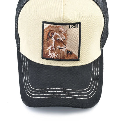 Baseball Cap With Lion Embroidery Patch Snapback | Streetwear Hip Hop Adjustable Hat