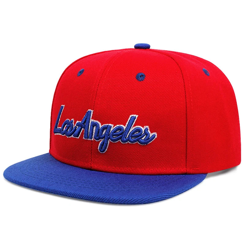 Los Angeles Embroidered Flat Brim Baseball Cap – Summer Outdoor Streetwear Hat