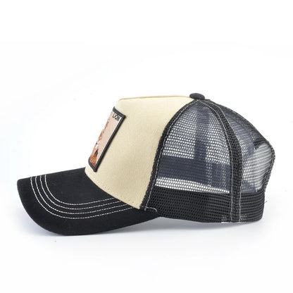 Baseball Cap With Lion Embroidery Patch Snapback | Streetwear Hip Hop Adjustable Hat