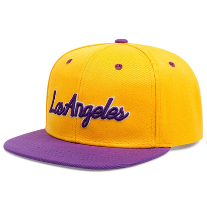 Los Angeles Embroidered Flat Brim Baseball Cap – Summer Outdoor Streetwear Hat