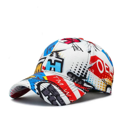 Cotton Spring Street Cap — Unisex Hip-Hop Flat Bill Baseball Hat