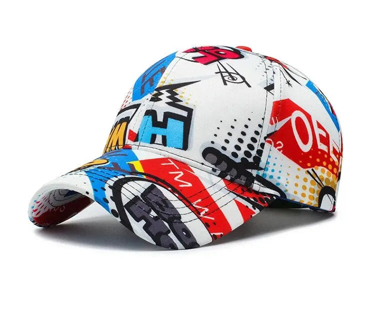 Cotton Spring Street Cap — Unisex Hip-Hop Flat Bill Baseball Hat