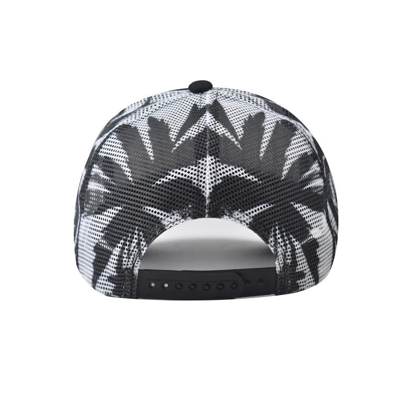 Baseball Cap with Coconut Tree Pattern