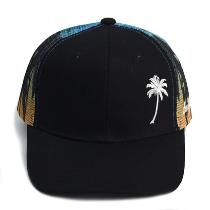 Baseball Cap with Coconut Tree Pattern