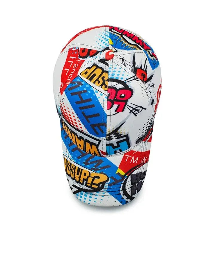 Cotton Spring Street Cap — Unisex Hip-Hop Flat Bill Baseball Hat