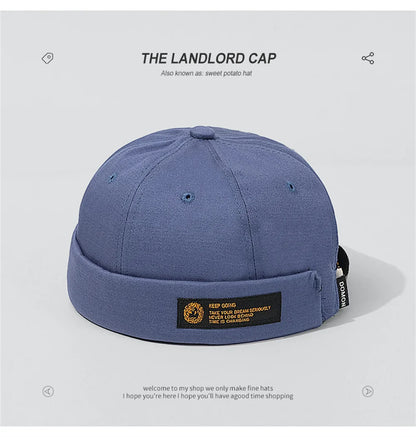 Retro Brimless Cap with Letter Label | Unisex Streetwear Beanie Hat