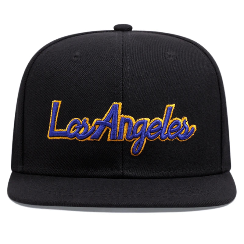 Los Angeles Embroidered Flat Brim Baseball Cap – Summer Outdoor Streetwear Hat