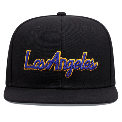 Los Angeles Embroidered Flat Brim Baseball Cap – Summer Outdoor Streetwear Hat
